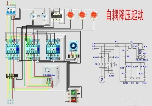 自耦变压器降压启动原理图 自耦变压器降压启动原理图